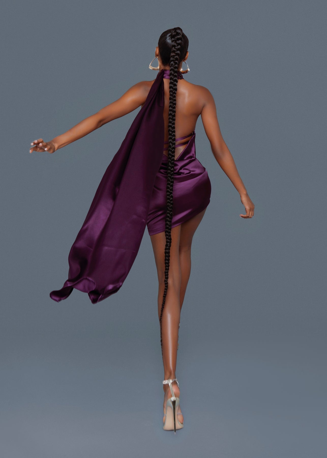 purple satin halter dress Purple Satin Halter Dress GUILTY OF GLAM