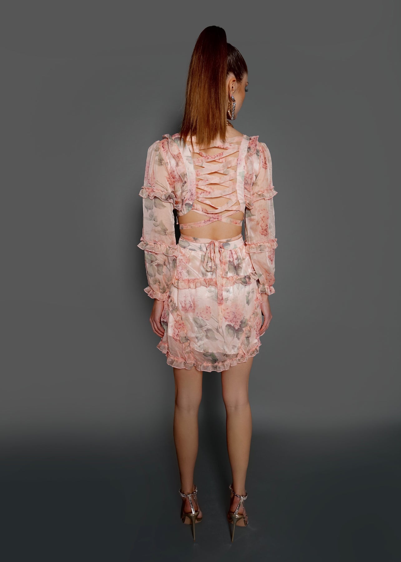 Floral Cut Out Mini Dress GUILTY OF GLAM Floral Cut Out Mini Dress GUILTY OF GLAM