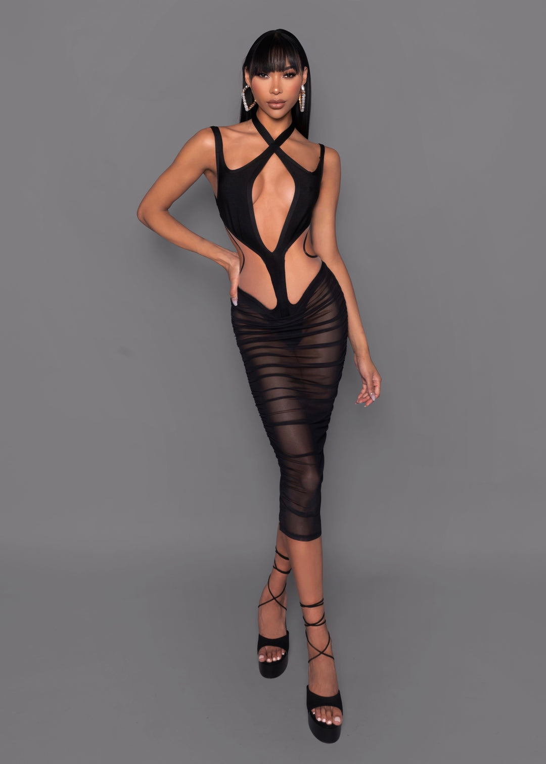 Black Extreme Cutout Bandage Dress – GUILTY OF GLAM