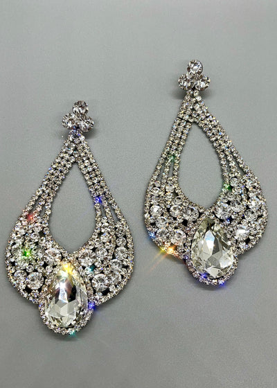 Oversized Dangle & Drop Earrings (silver)