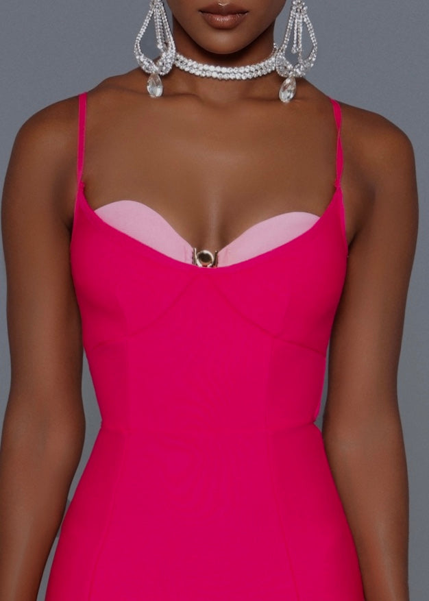 nude strappy mesh ruched midaxi dress DRAPED MAXI DRESS IN ROSE | CULT MIA